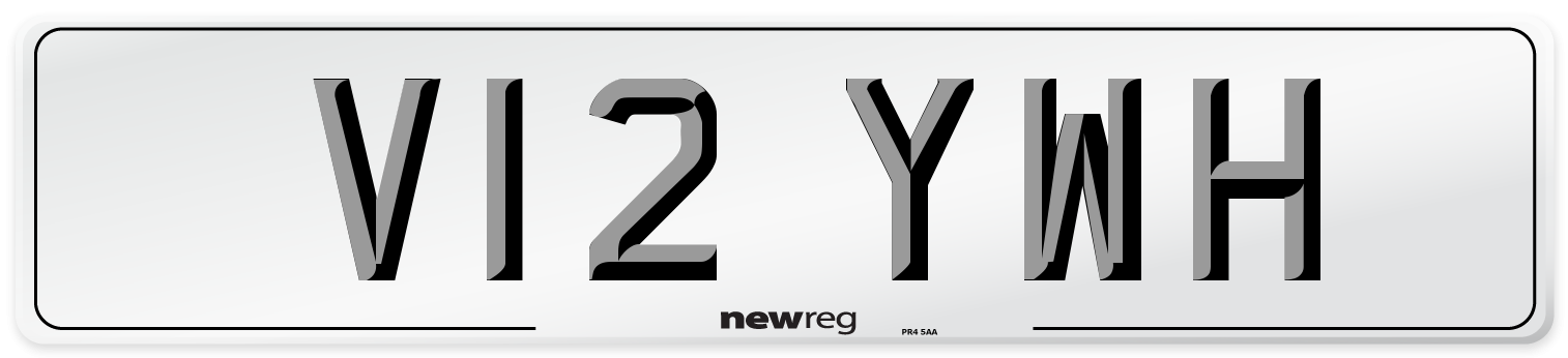 V12 YWH Number Plate from New Reg